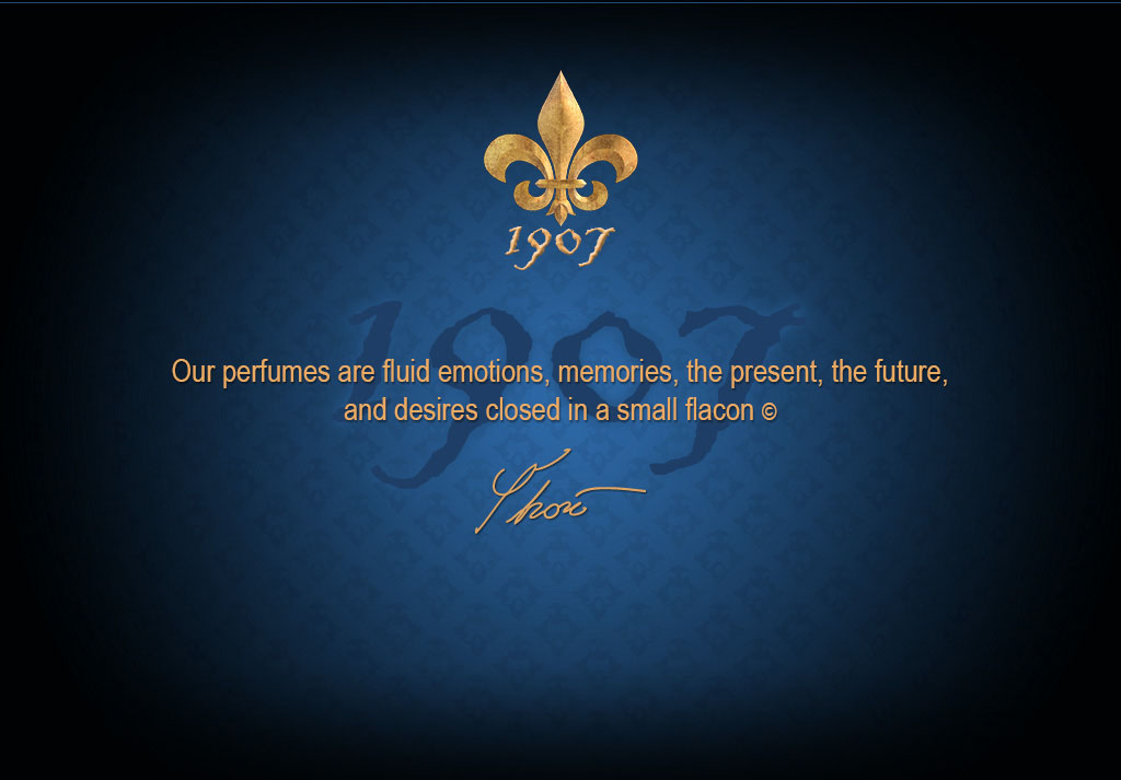 Our perfumes are fluid emotions, memories, the present, the future,
and desires closed in a small flacon ©